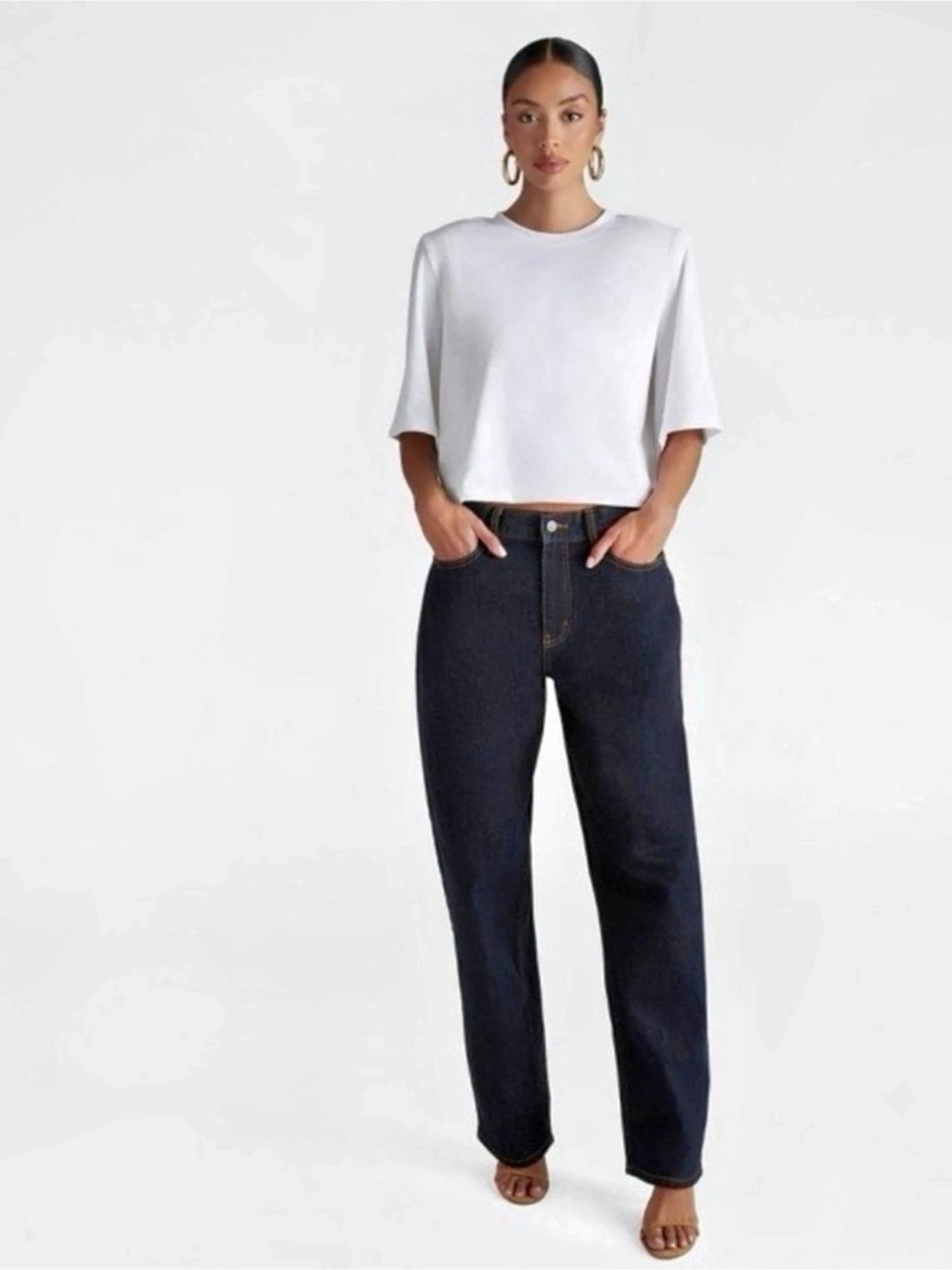 Kbb by Kahlana Straight Leg Jeans in Blue Size 12